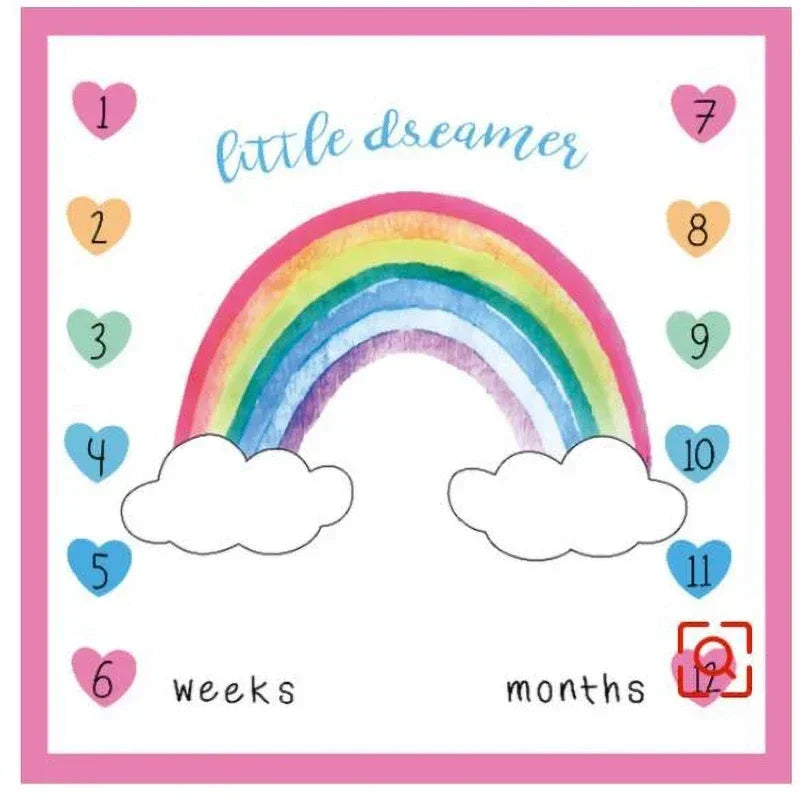 Newborn Photography Props Background Blankets Monthly Growth Milestone Blanket Photography Accessories Baby Background Cloth