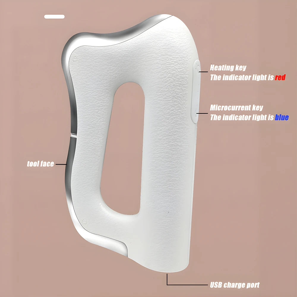 Electric Fascia Massager Body Scraping Microcurrent Vibration Warm compress Muscle Relaxation Body Lifting Guasha Massage Knife