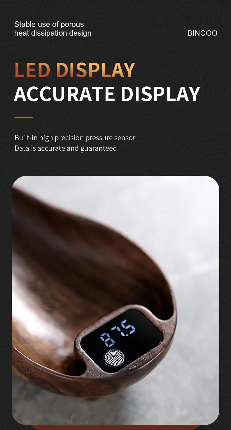 Bincoo Intelligent Electronic Scale Kitchen Scale Professional Coffee Scale Bean Plate 0.1g Accurate Weight Rechargeable