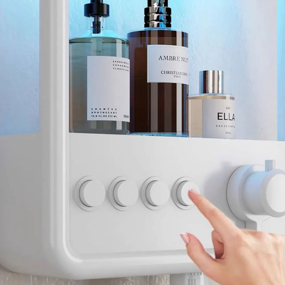 Luxury Smart Bathroom Fuacet Shower System LED Digital Display Thermostatic Mixer Shower Panel SPA Massage Back Spray Shower Set