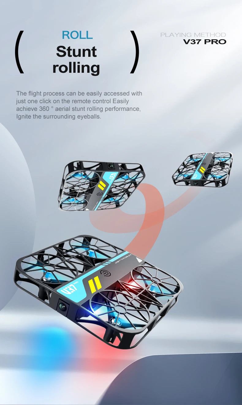 4DRC V37 New Mini 8K Drone with Camera 4K HD Easy To Carry WiFi FPV Dron Pocket Rc Helicopter Quadcopter Family Toys Gift