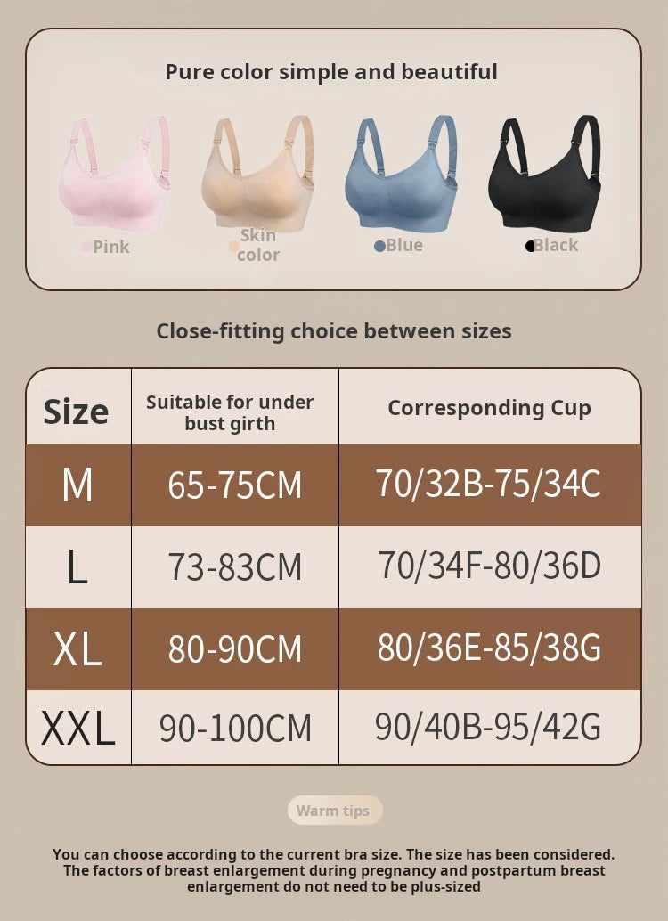2pcs/Lot Maternity Wireless Front Open Nursing Bra Women's Breathable Seamless Breastfeeding Bras Pregnant  Mom Clothing