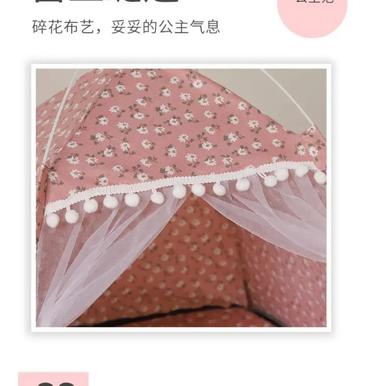 Cat Tent Bed Pet Cat House Closed Cozy Puppy Cage with Floors Pet Dog House Calming Cat Beds Puppy Kennel Tents Pet Supplies