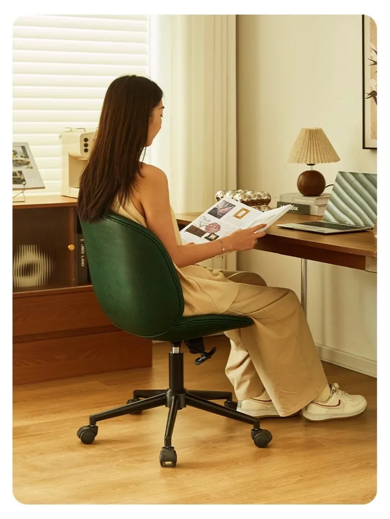 Nordic Light Luxury Office Chair, Home Lift Computer Chair, Simple Ergonomic Chair, Bedroom Backrest Leisure Chair