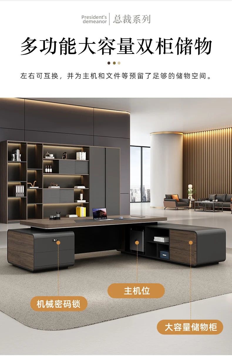 L Shaped Room Desks Computer Commercial Designer Cabinet Table Decoration Chairs Fancy Storage Beistelltisch Furniture