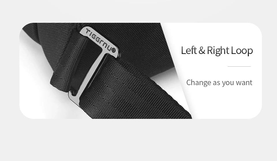 Tigernu Chest Bags For Men Cool Style Men Shoulder Bag 9.7inch IPad Bag Casual Male Crossbody Bag Lightweigt Mini Bags Messenger