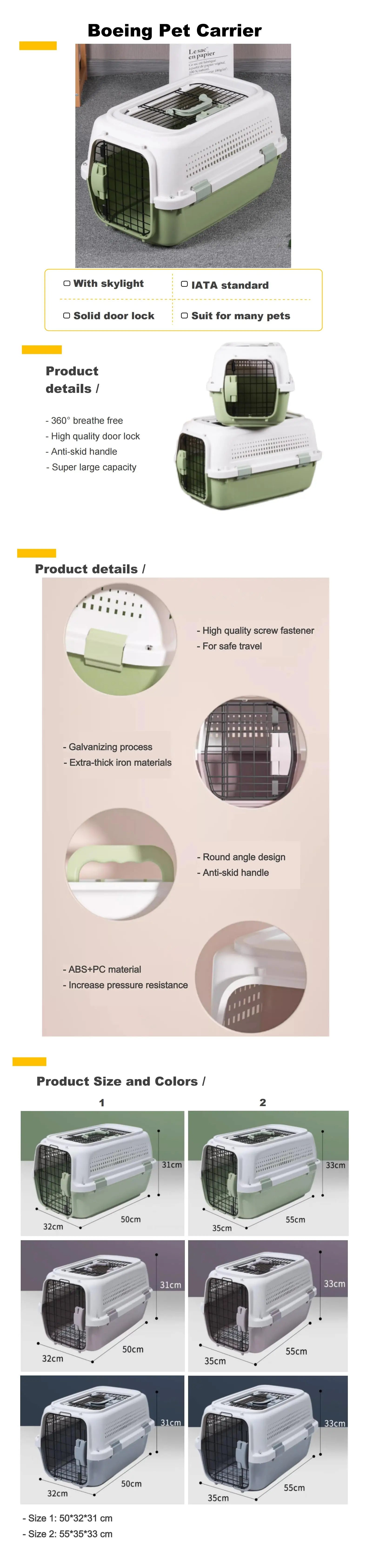 Boeing Pet Carrier Safety and IATA Standard