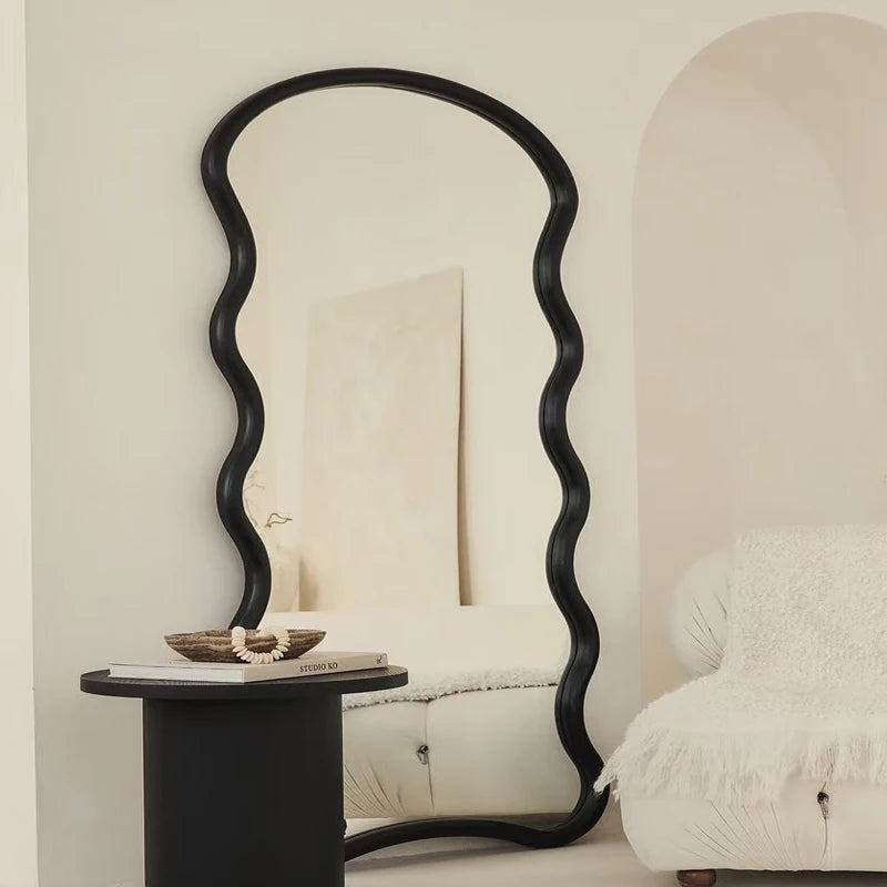 Irregular Funky Mirror Living Room Modern Full Body Standing Girls Bedroom Bathroom Luxury Mirror Men Espelhos Home Products