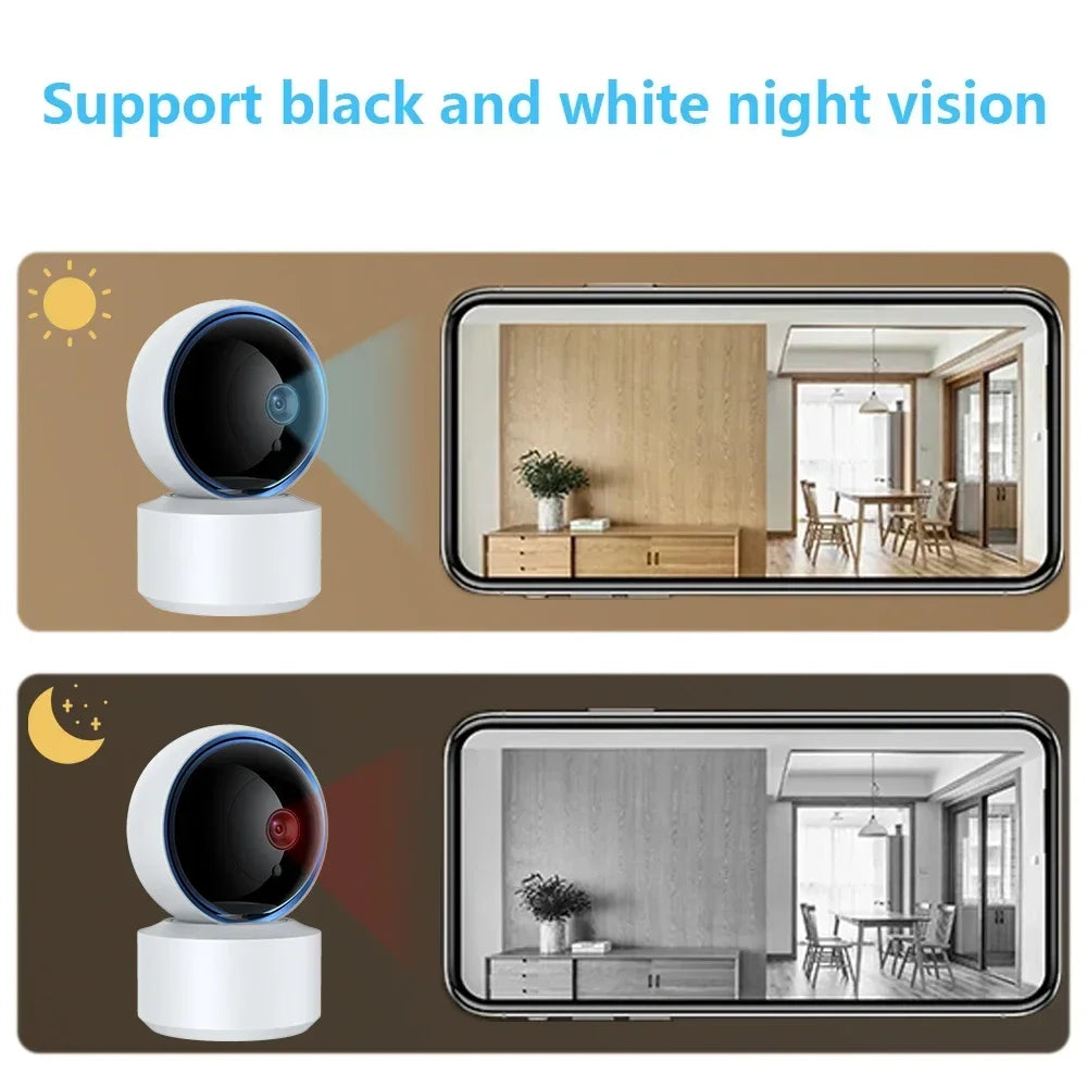 Tuya Smart 360° PTZ Security Camera with AI Motion Tracking- Baby/Pet/House Monitor,2-Way Talk,Ultra - Clear IR Night Vision
