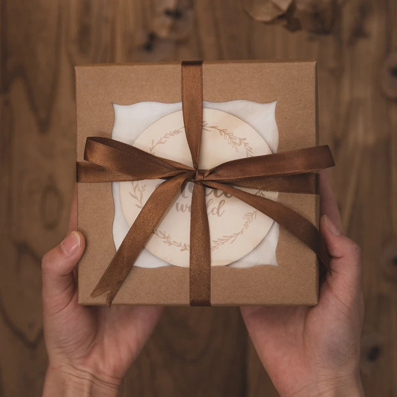 7pcs/set Wooden Baby Month Milestone Digit Record Card Newborn Birthday Gift Souvenir Baby Photo Photography Accessorie With Box