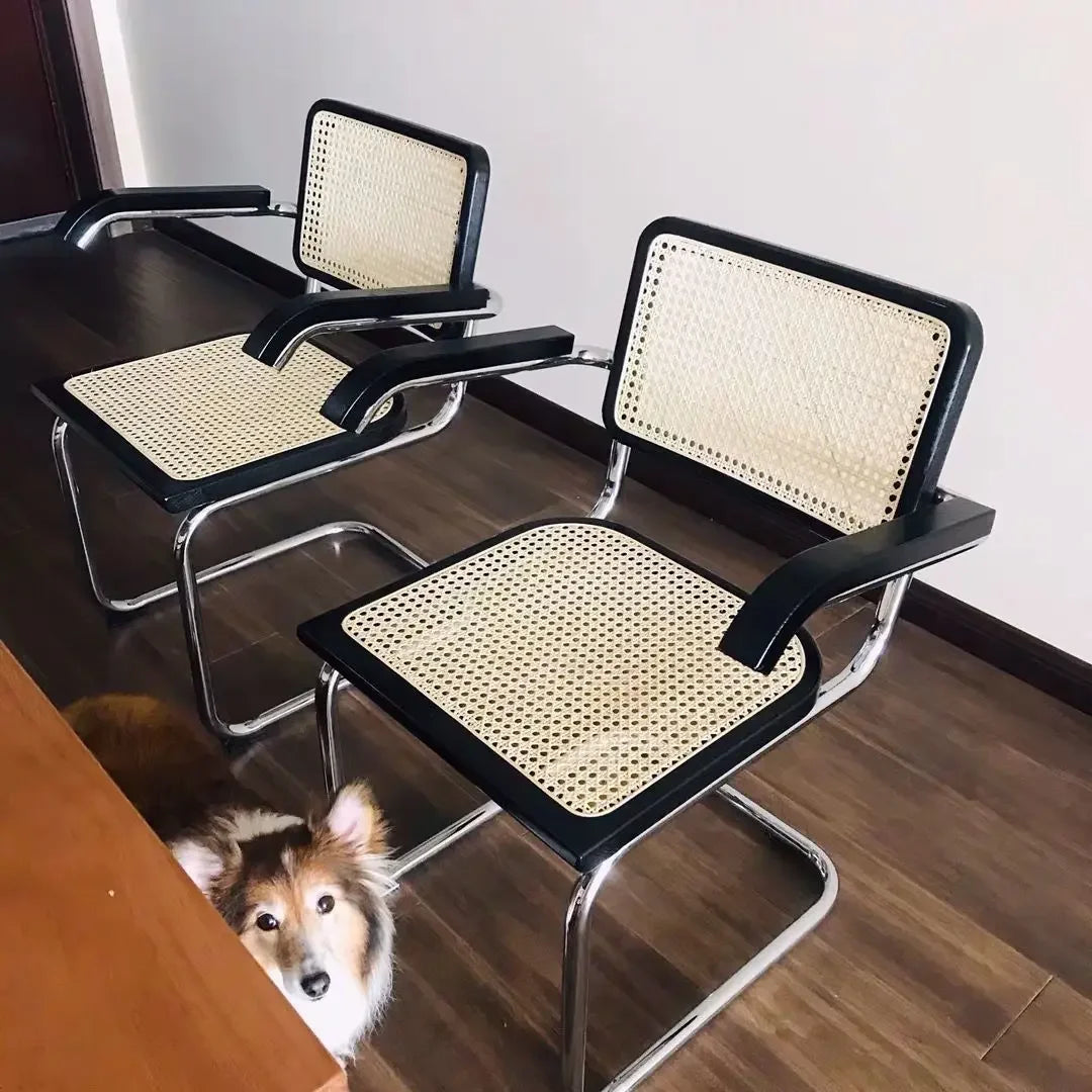 Kitchen Rattan Nordic Dining Chair Cesca Wooden Salon Design Ergonomic Dining Chair Modern Luxury Cadeira Home Furniture WK50DC