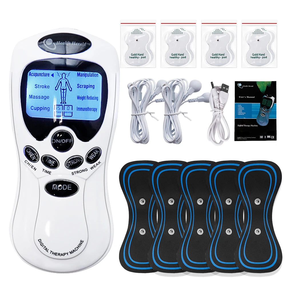 Tens Machine Physiotherapy Electronic Pulse Muscle Stimulator Relax Neck Back Shoulder Hand Pain Relief Electrotherapy