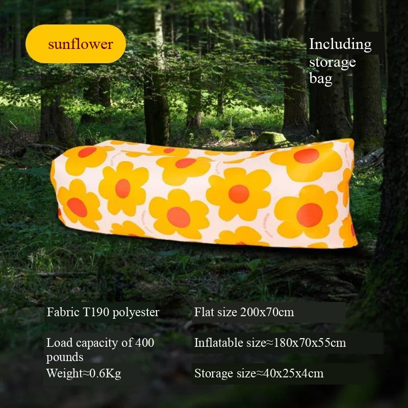 New style lazy inflatable sofa, outdoor beach sleeping bag, inflatable bed, convenient air sofa for camping, picnic, and outing