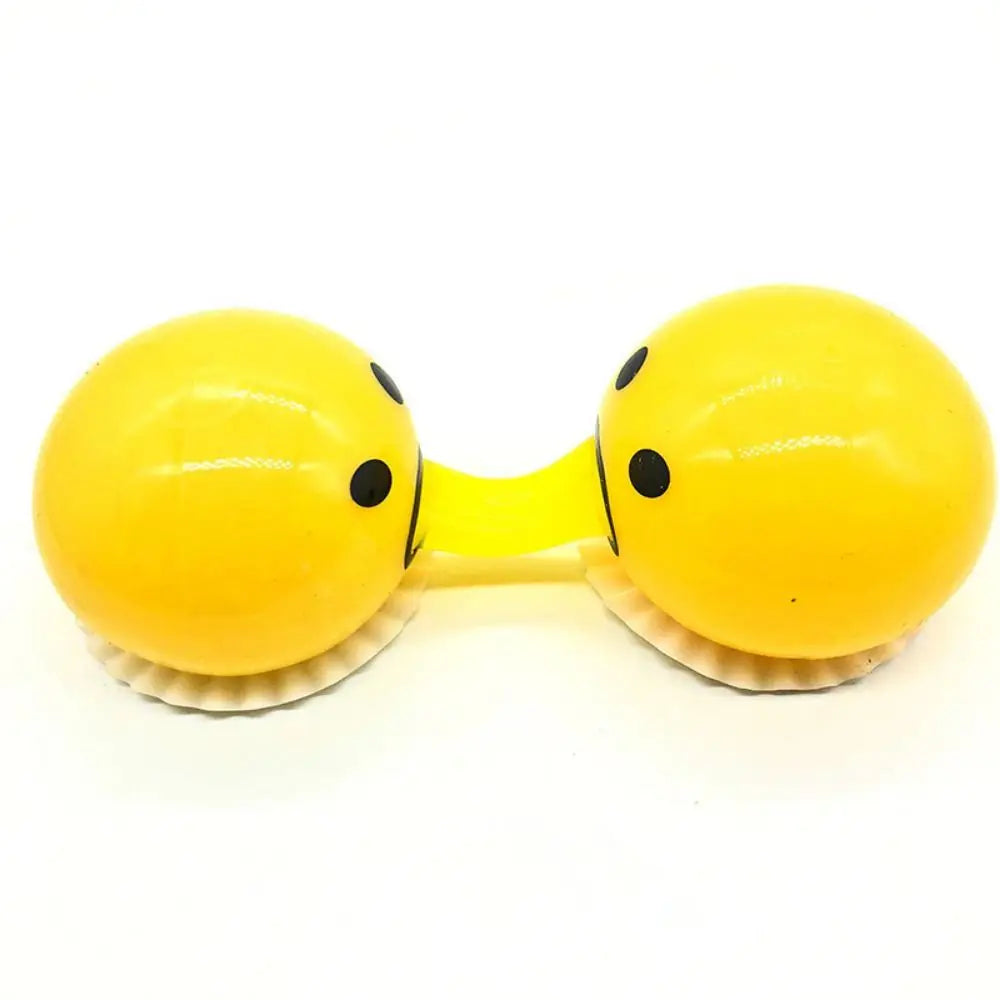 Puking Egg Yolk Stress Ball With Yellow Goop Relieve Stress Toy Funny Squeeze Tricky AntiStress Disgusting Egg Toy Kids Gift