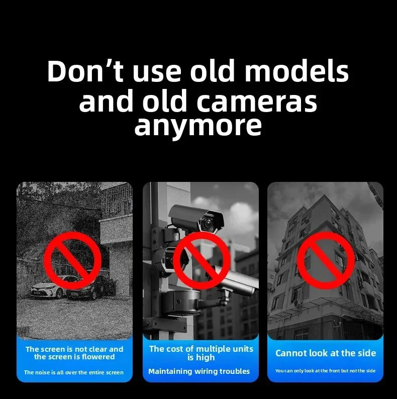 4K Wifi PTZ Panoramic Security Camera Outdoor 5 Lens 5  Screens Color night vision CCTV Wireless CCTV Video Surveillance Camera