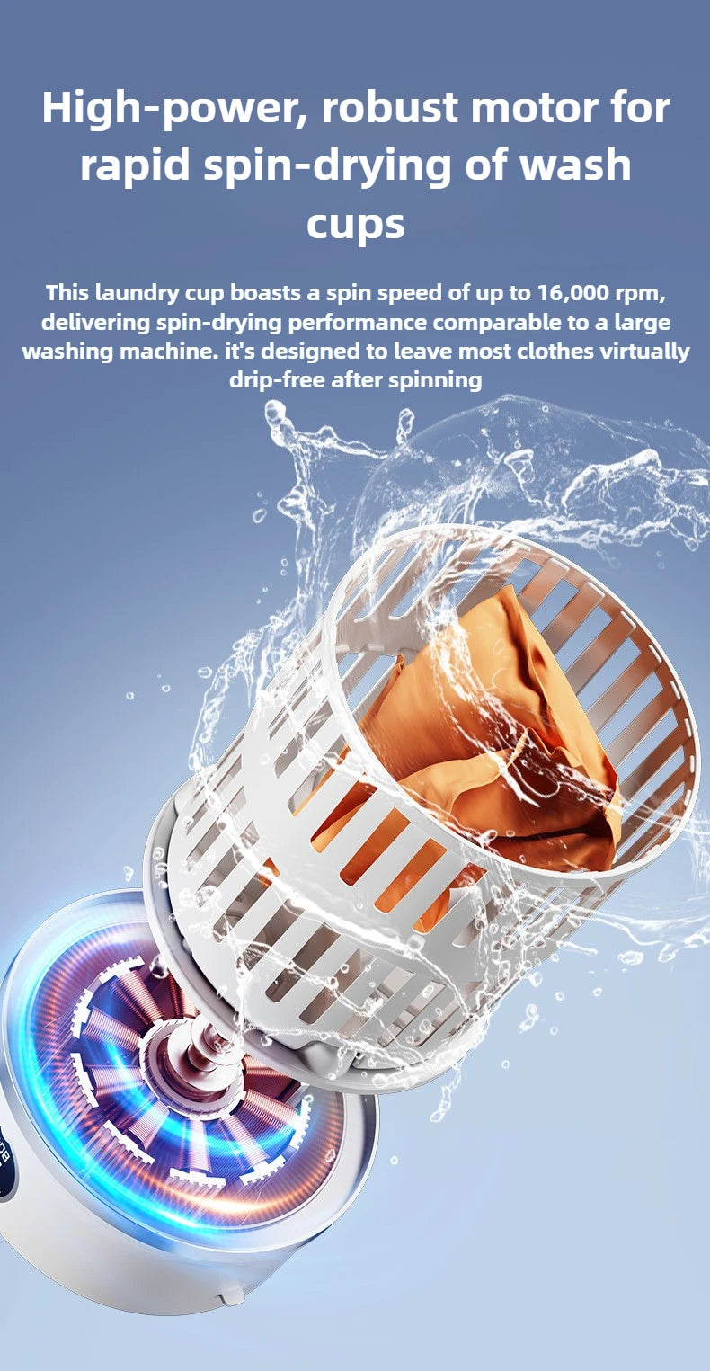 3L Mini Washing Machine Portable Home Clothes Socks Underwear Cleaning Washing Machine Travel Washing Machine with Spin Drying