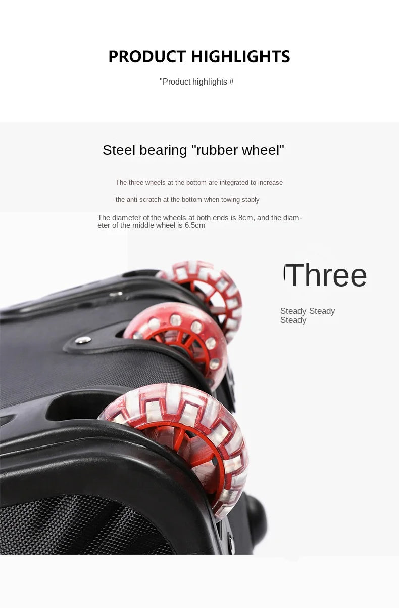 28/32 inch Large Capacity Rolling Luggage Trolley Bags with Wheels Waterproof Oxford Duffel Bag Wheeled Bag Travel Suitcase