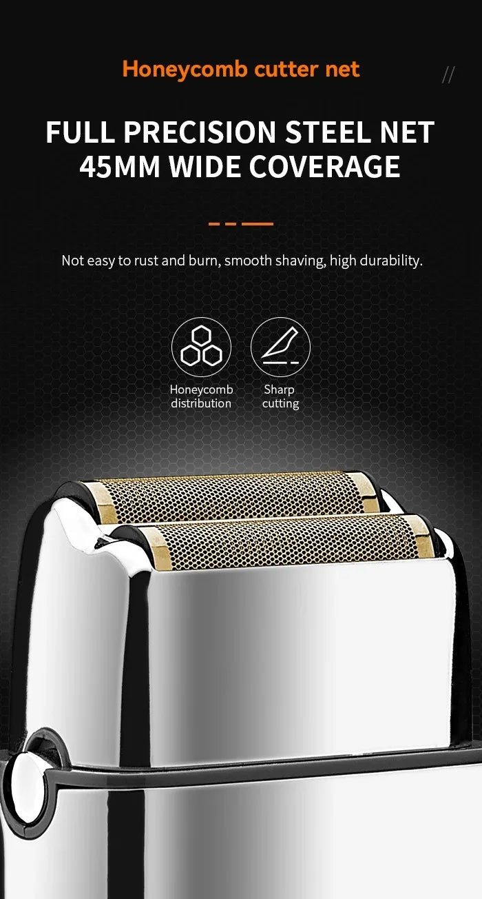 Kemei Tx5 Pro Metal Housing Barber Shop Hair Electric Shaver For Men Beard Bald Head Shaving Machine Rechargeable Electric Razor