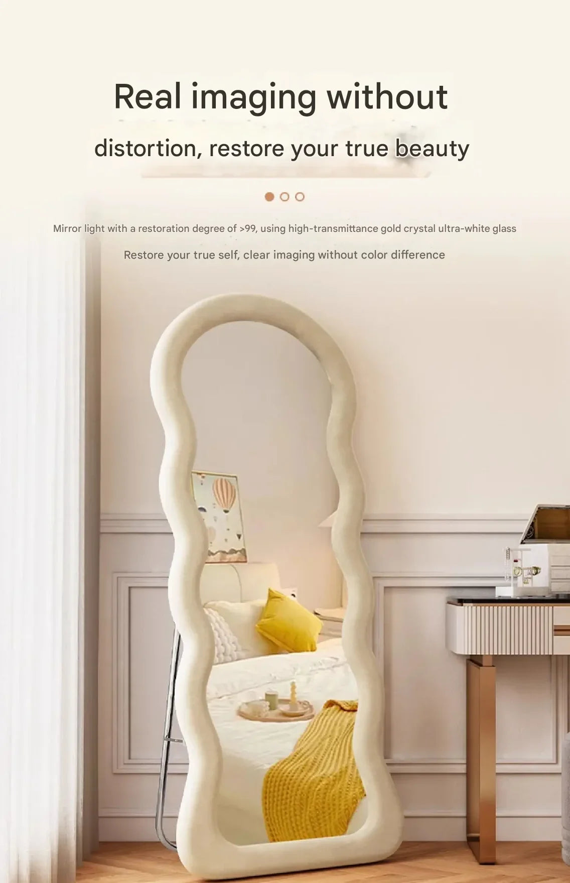 Art Modern Mirror Shower Traffic Art White Floor Korean Style Mirror Full Body Mirror Items Magnifying Espelhos Home Decorations