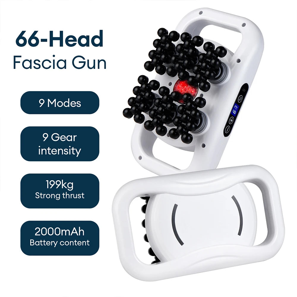 66-head Fascia Gun High Frequency Vibration Body Massage Gun Back Massager Waist Massager Neck Shoulder Thigh Fascia masajeador