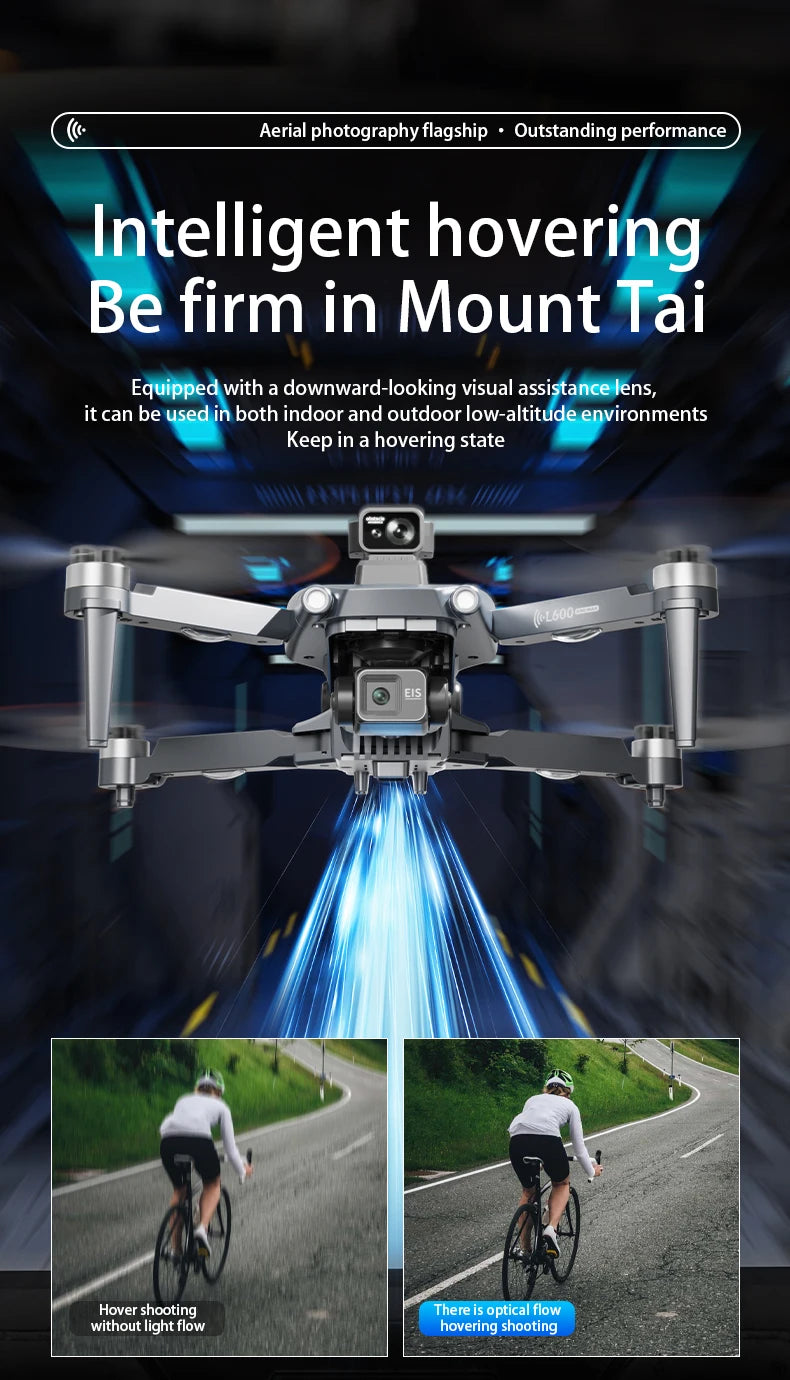 HOT-Professional 8K HD Dual Camera New L600-2 MAX GPS Drone 5KM 3-Axis Gimbal 360 Obstacle Avoidance Brushless Quadcopter Toy
