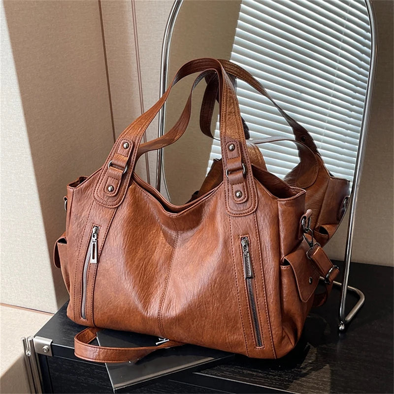 Soft Interior Compartment Shoulder Bags High Quality Contrasting Colors Crossbody Bags for Women Fashion Pu Leather Handbags