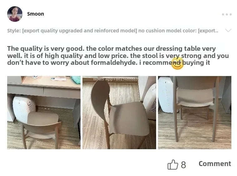 Hot Chair, Plastic, Household, Thickened, Restaurant, Backrest Chair, Commercial, Dining Chair, Modern, Simple, Comfortable