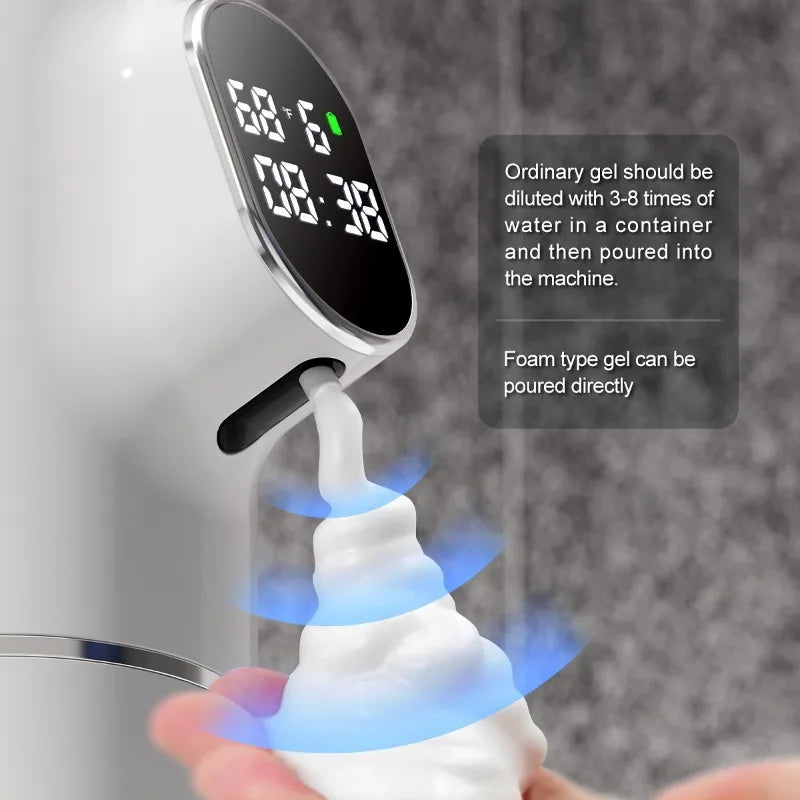 Automatic Soap Dispenser Touchless 320ml Foaming Soap Dispenser Smart Display USB Rechargeable Electric 5 Level Adjustable