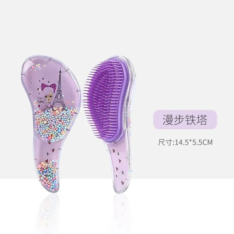 Children's Hair Smoothing Comb Anti-static Massage Hair Brush Tangle Detangle Shower Massage Hairbrush Comb Salon Hair Styl Tool