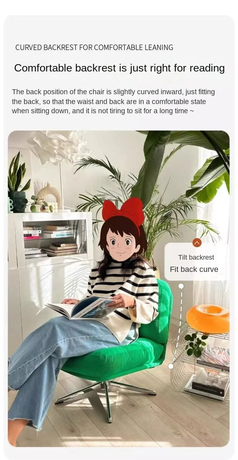 Realife Internet Celebrity Sofa Chair Dewey Ringer Leisure Chair Rotating Living Room Balcony Small Sized Single Chair 2025 New