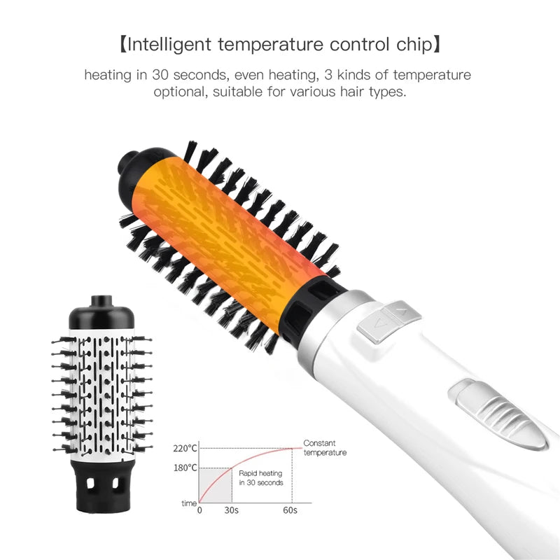 Hot Selling Automatic Rotating Hot Air Brush 2-In-1 Hair Salon Comb Straight Hair Brush And Portable Home Hot Air Comb