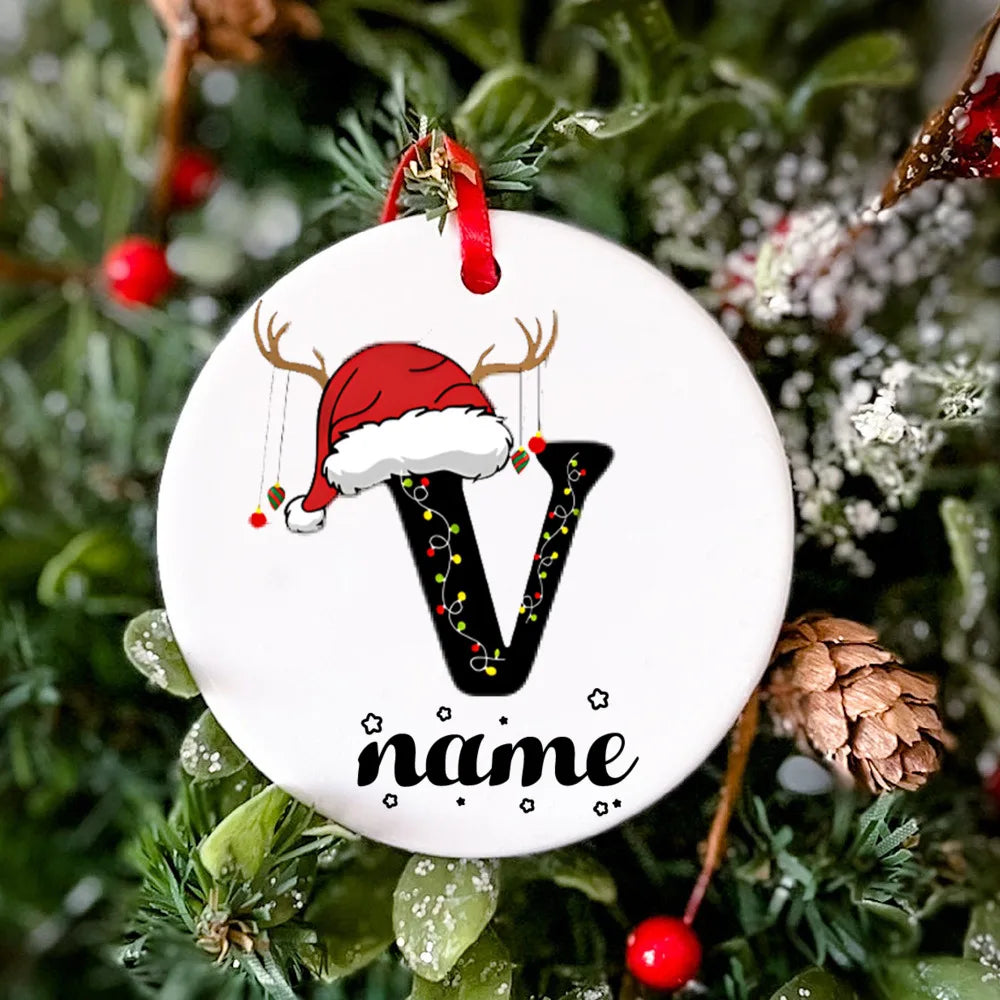 Personalized Christmas Ornament Custom Name Xmas Ornaments Baby Gift Photo Ornament Photography Accessories Holiday Decoration