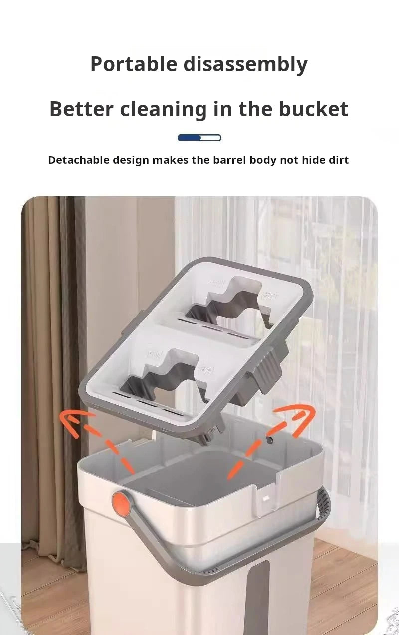 Microfiber Mop with Bucket, 360 Rotating, Flat Squeeze, Floor Cleaner Tool, Home Kitchen, Multifunction Cleaning Mops