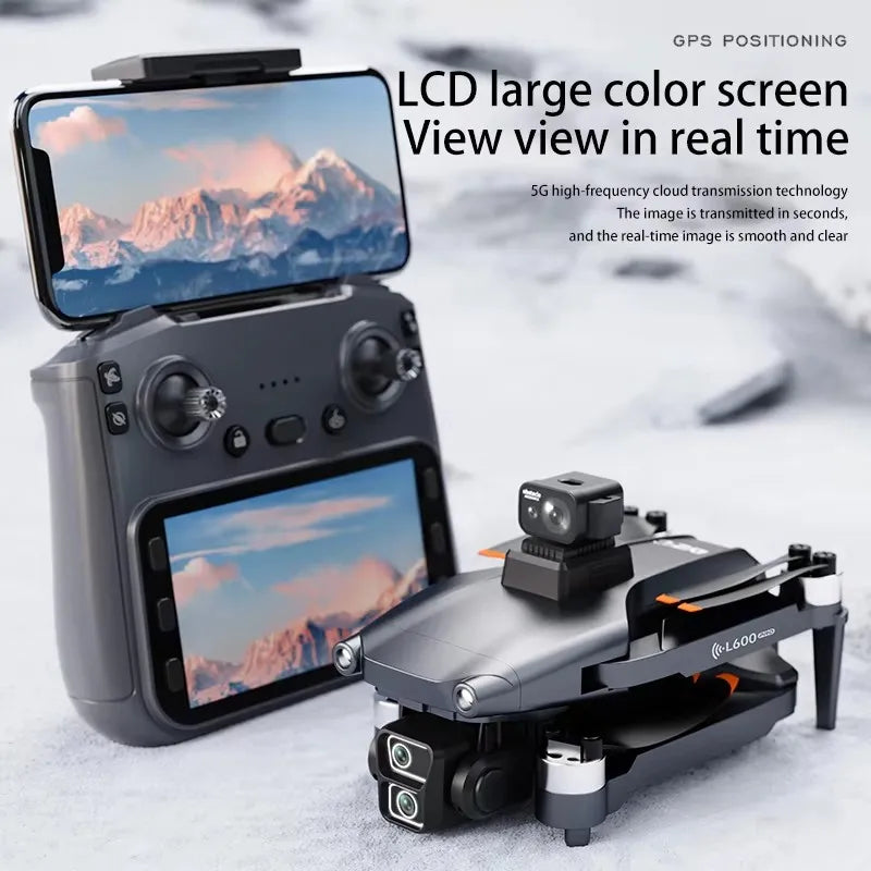L600-1 Pro GPS Drone 4K Professional HD Dual Camera With Screen 5G WIFI 360°Obstacle Avoidance Brushless Rc Quadcopter Drone