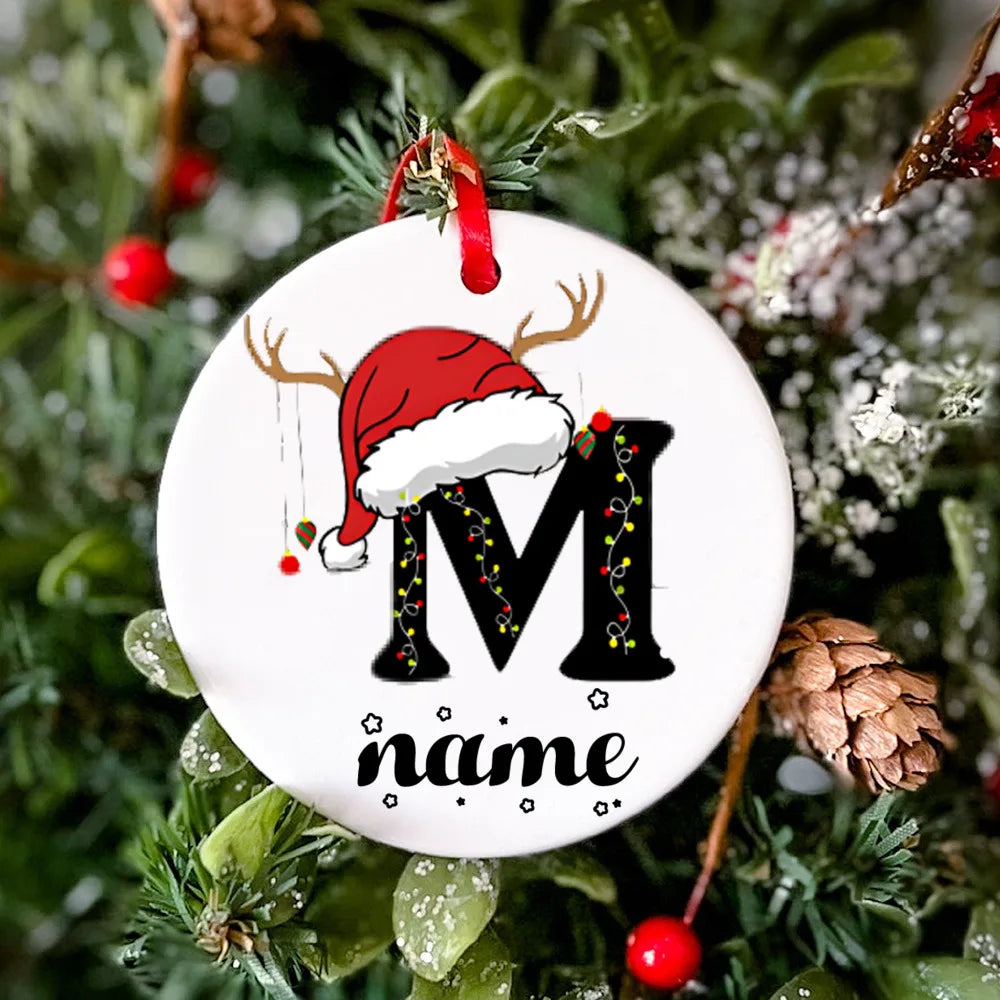 Personalized Christmas Ornament Custom Name Xmas Ornaments Baby Gift Photo Ornament Photography Accessories Holiday Decoration