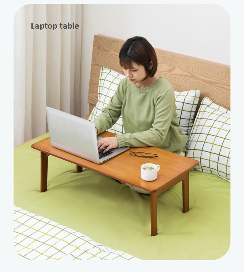 Foldable Laptop Desk Living Room Dining Apartment Tea Table Simple Modern Table Minimalist Baboo Coffee Table
