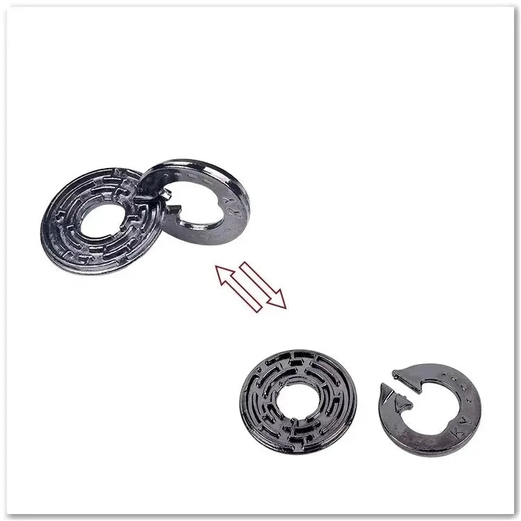 Creative Classic IQ Metal Brain Teaser Magic Baffling Puzzles Game Toys for Children Adults Funny Kids Gifts