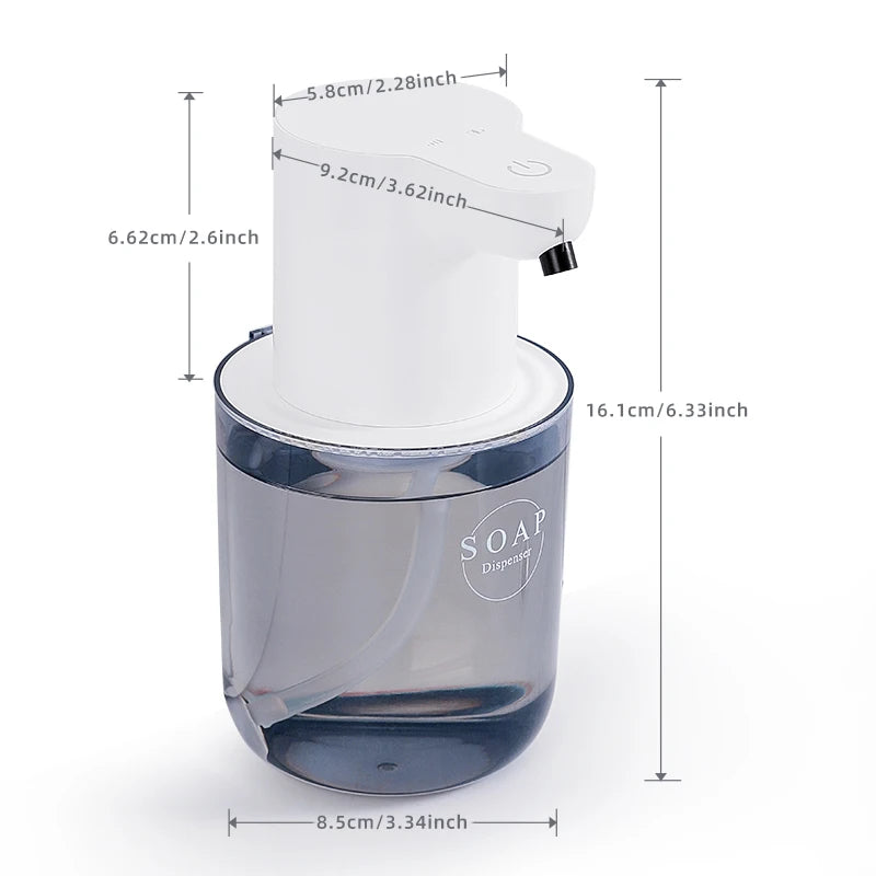 New Wall Mounted Automatic Soap Dispenser Foam Smart Hand Washing Machine 400ml Liquid Rechargeable Bathroom Induction Sensor