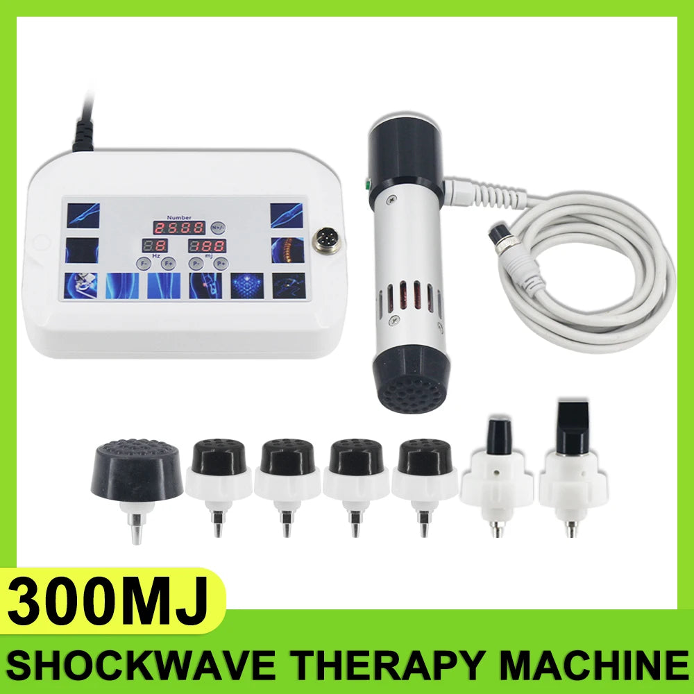 Professional 300MJ Shockwave Therapy Machine For ED Treatment Knee Pain Relief Physiotherapy Physics Shock Wave Body Massager