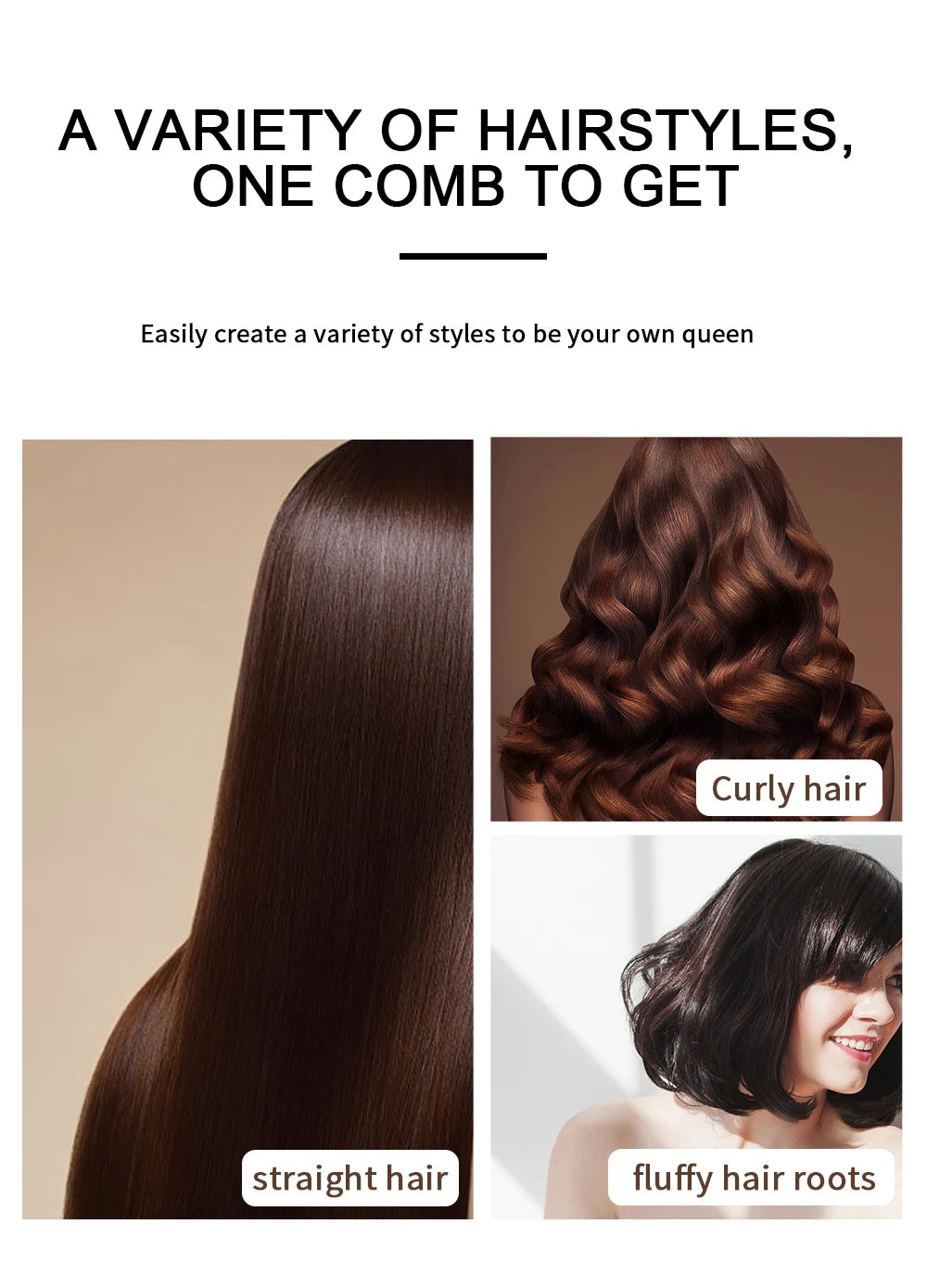 imesa 4 in 1 Hot Air Brush&Volumizer PLUS 2.0multifunctional styler professional home straight curling iron Free storage bag