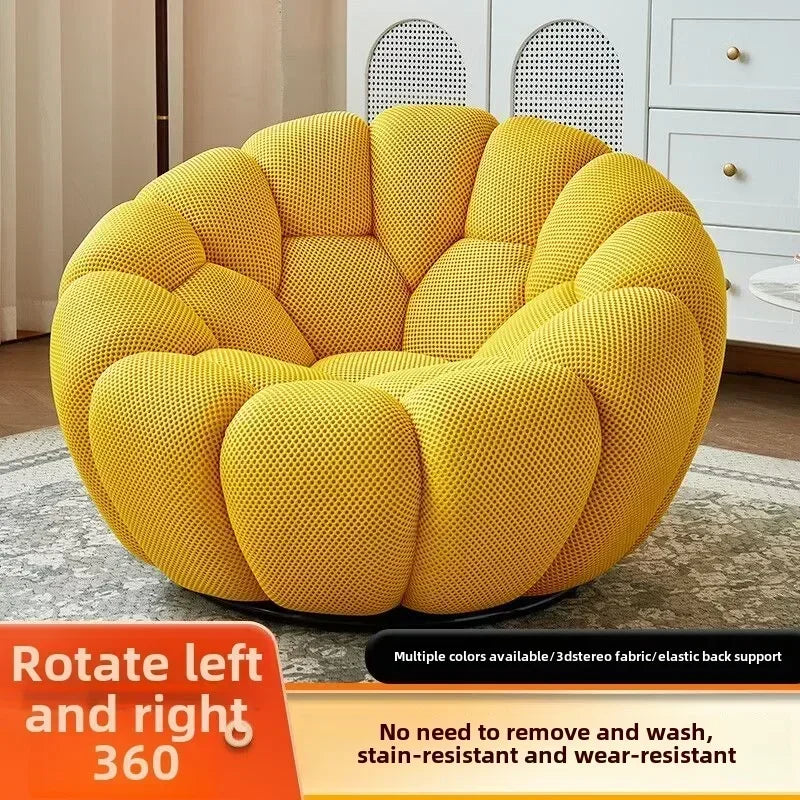 Single Seat Designer Pumpkin Lazy Sofa Balcony and Bedroom Can Lie Down and Recline Italian Minimalist Rochburg Football Sofa