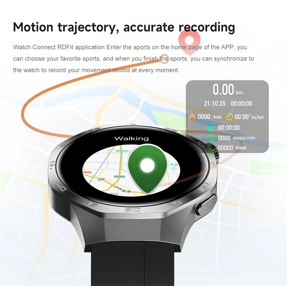 2025 New Watch 5 MAX Smart Watch HD AMOLED Screen NFC GPS Tracker Bluetooth Call Waterproof Sports Health Smartwatch Men Women