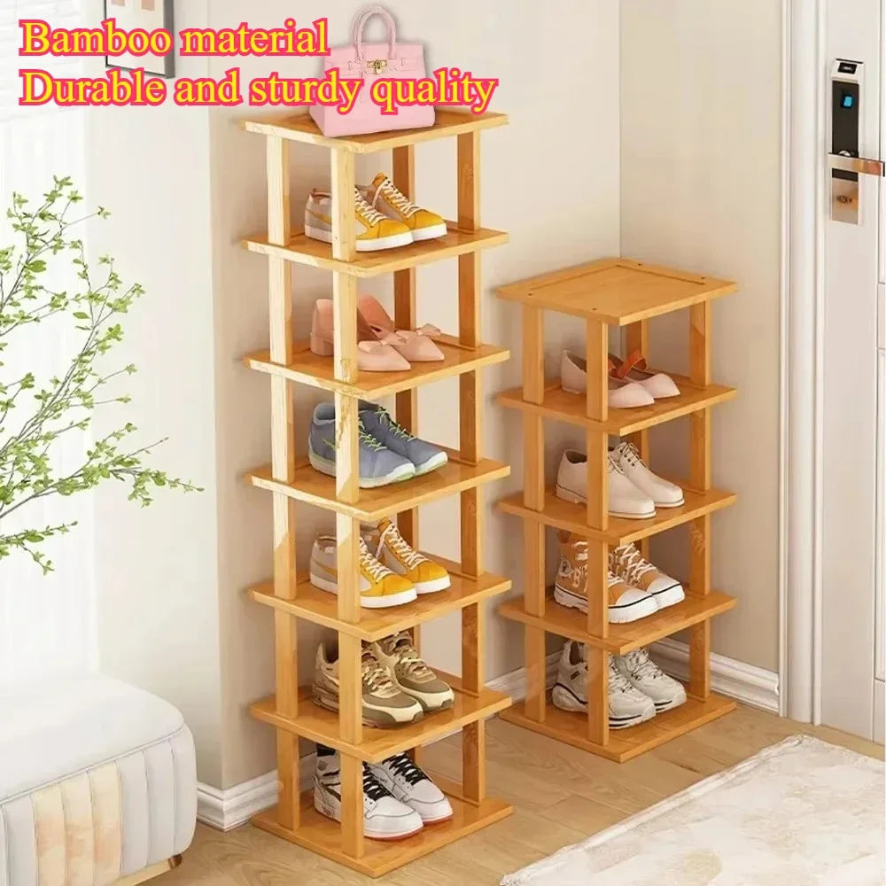 Bamboo Shoe Rack Detachable Shoe Rack for Easy Installation Storage Rack Entrance Storage Rack Multi-layer Simple Storage Rack