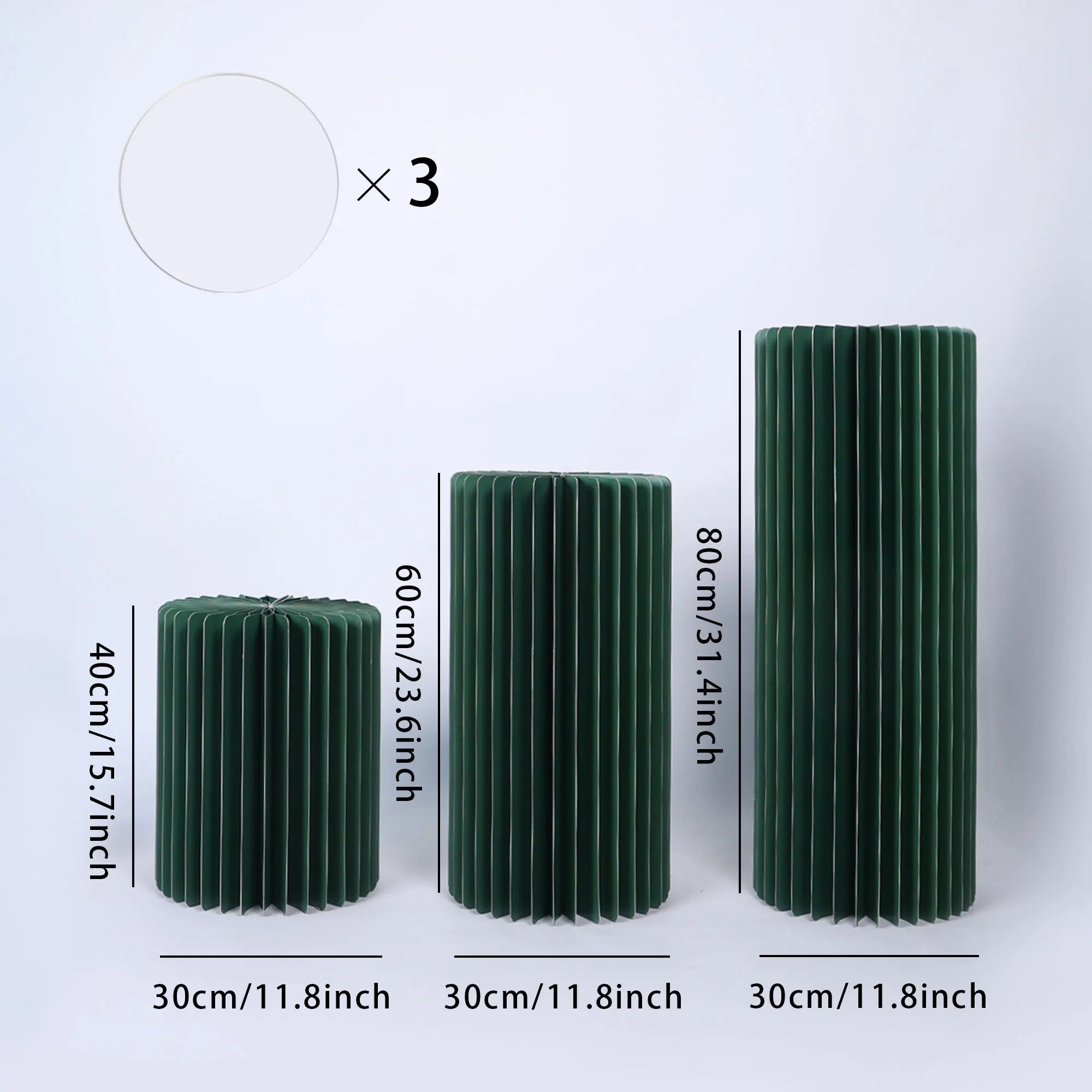 Buffet Risers Food Display Stand Round Table Cake Dessert Stand for Parties Foldable Paper Columns Display for Wedding Birthday