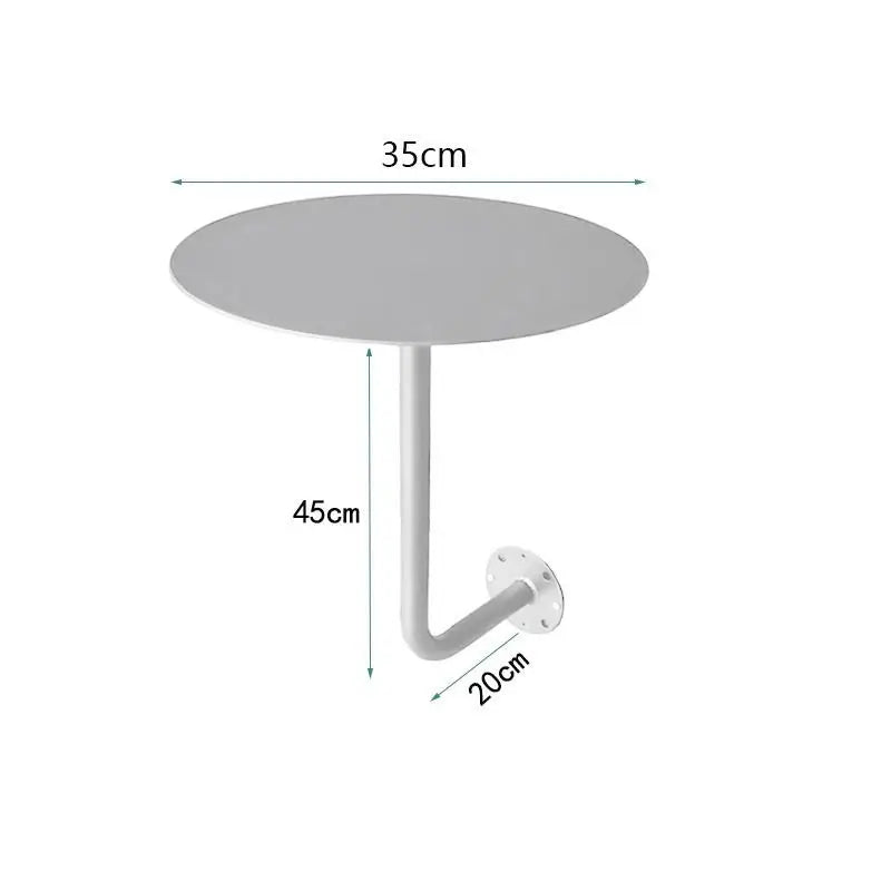 Wall-Mounted Small Round Table for Cafe Milk Tea Shop Corner Booth Space-Saving Bistro Counter Dessert Bar Wall Installation