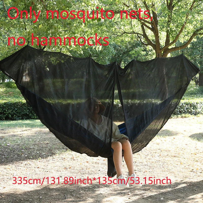 Outdoor Single Person Camping Hammock With Nylon Color Matching Hammock High Strength Parachute Fabric Portable Hanging Bed