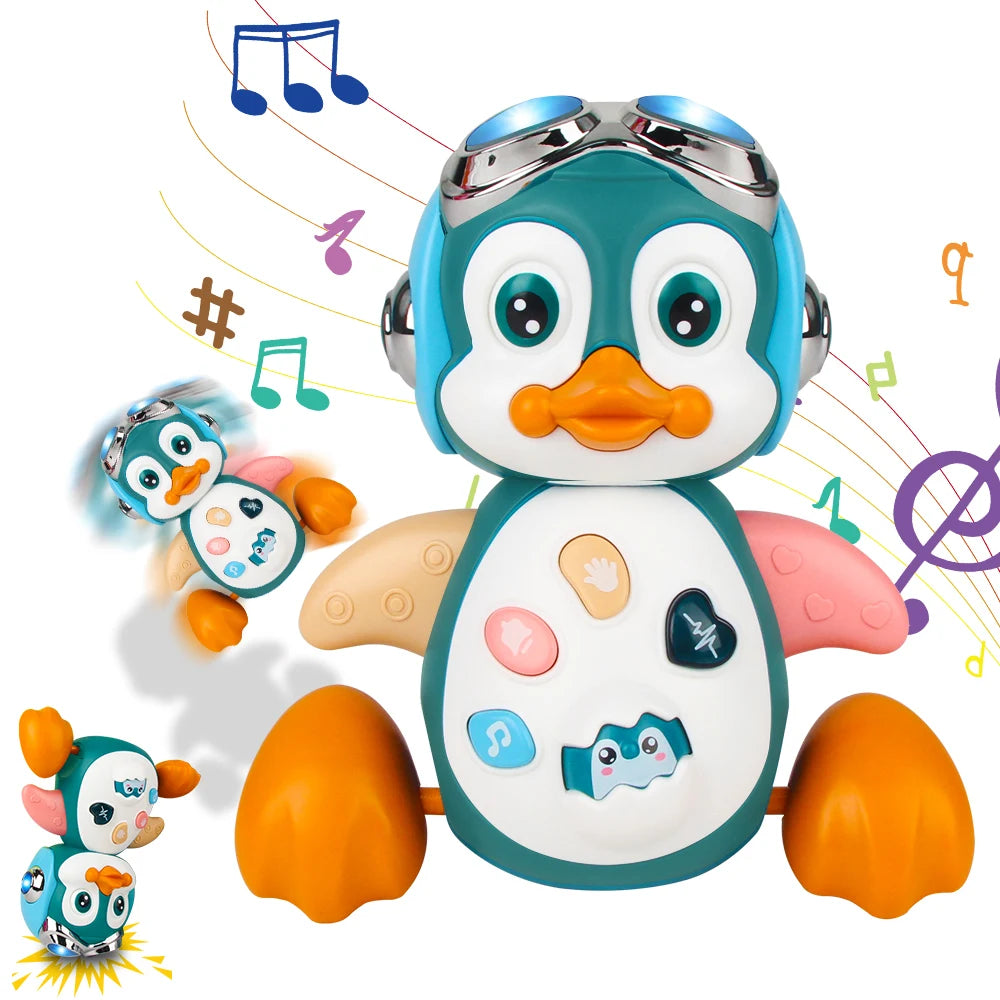 Kids Electronic Pet Toys Dancing Octopus&Duck Musical Penguin Baby Crawling Toys Toddler Interactive Toys Tummy Time Gifts