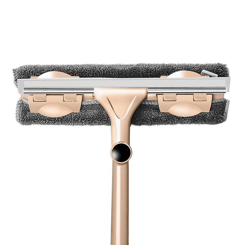 Household Telescopic Window Cleaning Tool with Long Handle Brush Glass Washer Mop for Efficient Indoor Window Cleaner