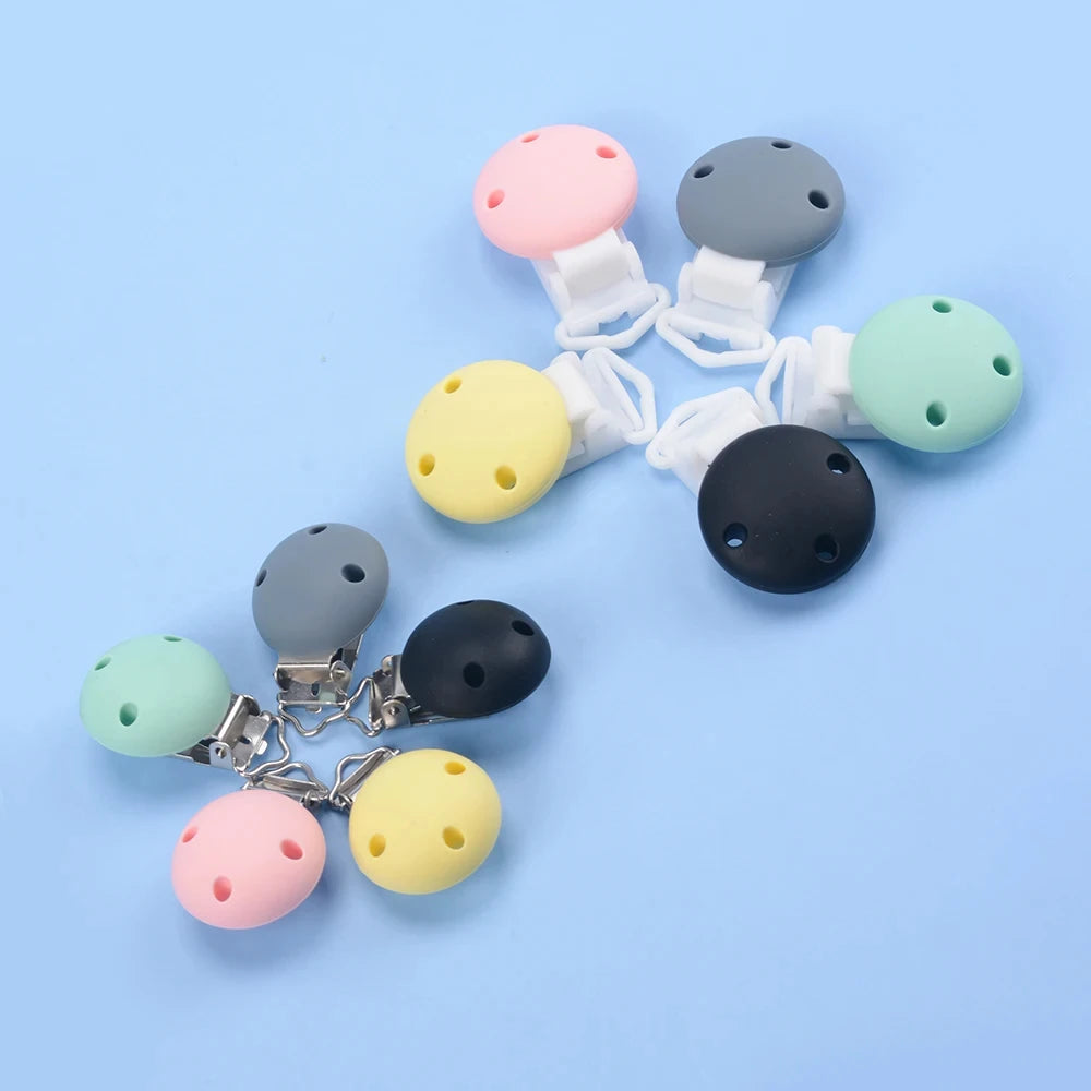 Lofca Silicone Clip 5 PCS Baby Pacifiers for DIY Pacifier Chain Nursing Teething Baby Gifts Food Grade Free BPA Baby