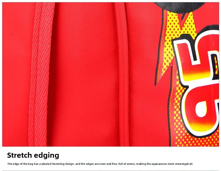 Disney  Cars Lightning McQueen 95 Flame Backpack for  child Water Resistant School Bag Adjustable Strap Multi-Color Cartoon Gift